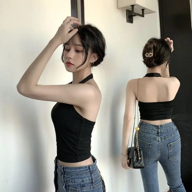 Halter Strap Vest — Padded Bra Inner & Outer Wear