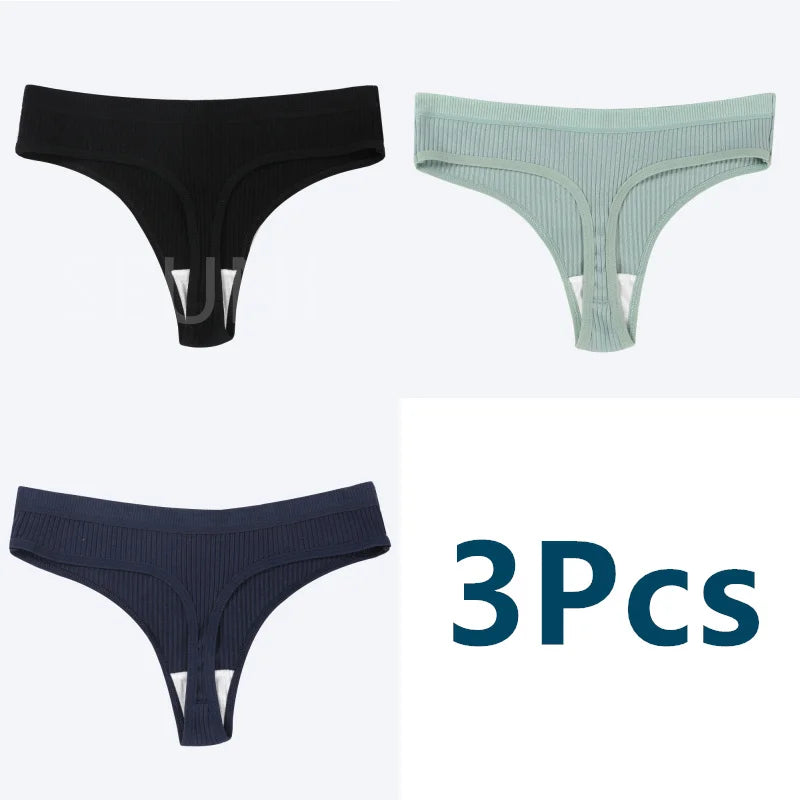 Cotton G-String Panties – Low Rise, Sexy – 3/10-Pack