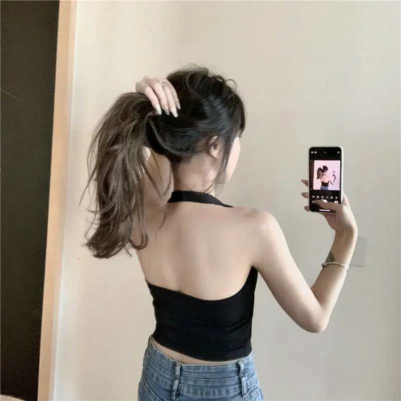 Halter Strap Vest — Padded Bra Inner & Outer Wear