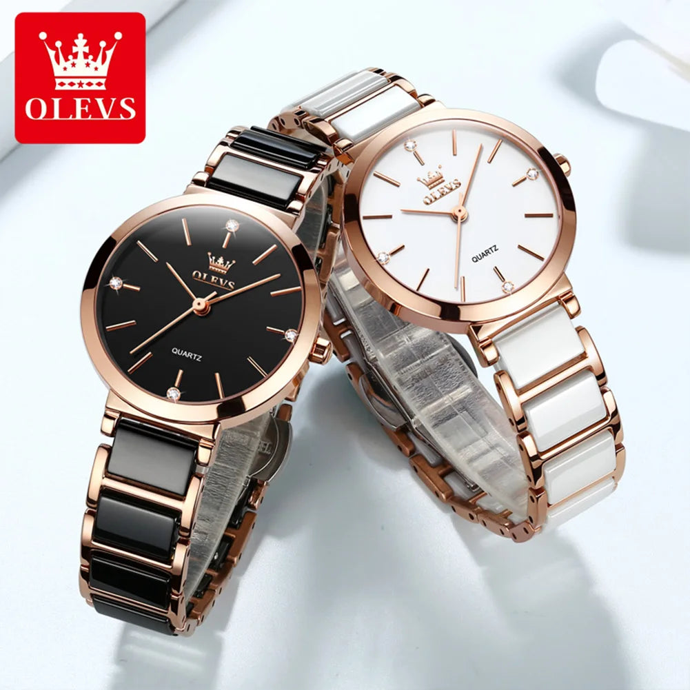 Rhinestone Fashion Watch Set – Elegant Rose Gold Design
