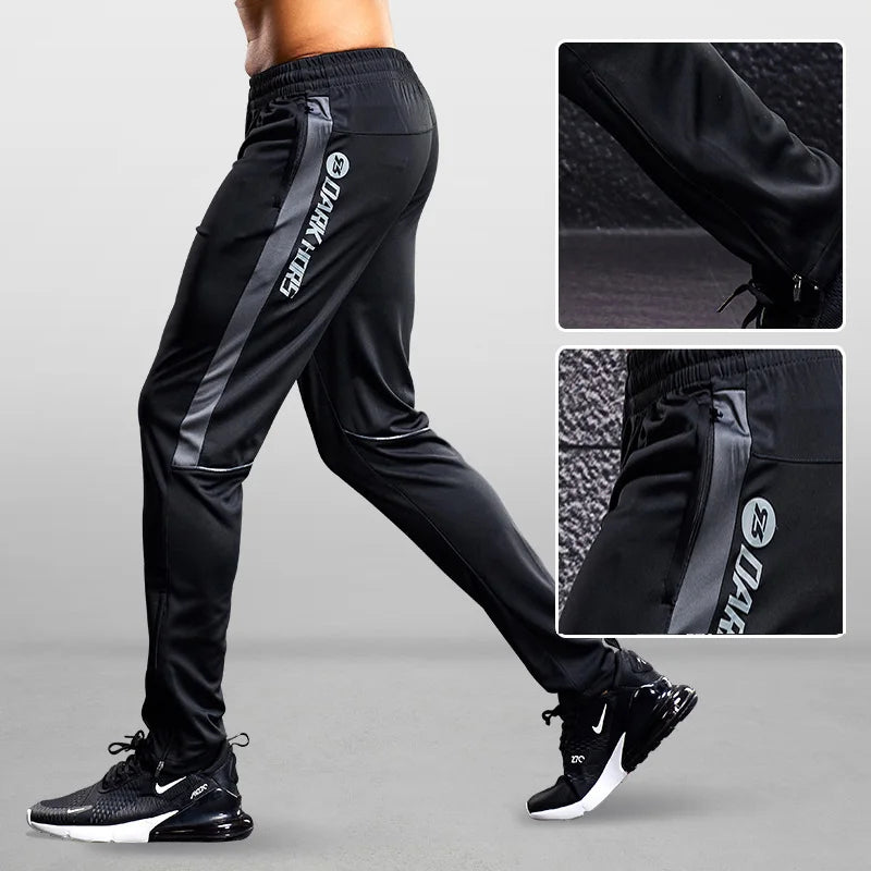 Running Pants with Zipper Pockets – Soccer Training & Jogging Trousers