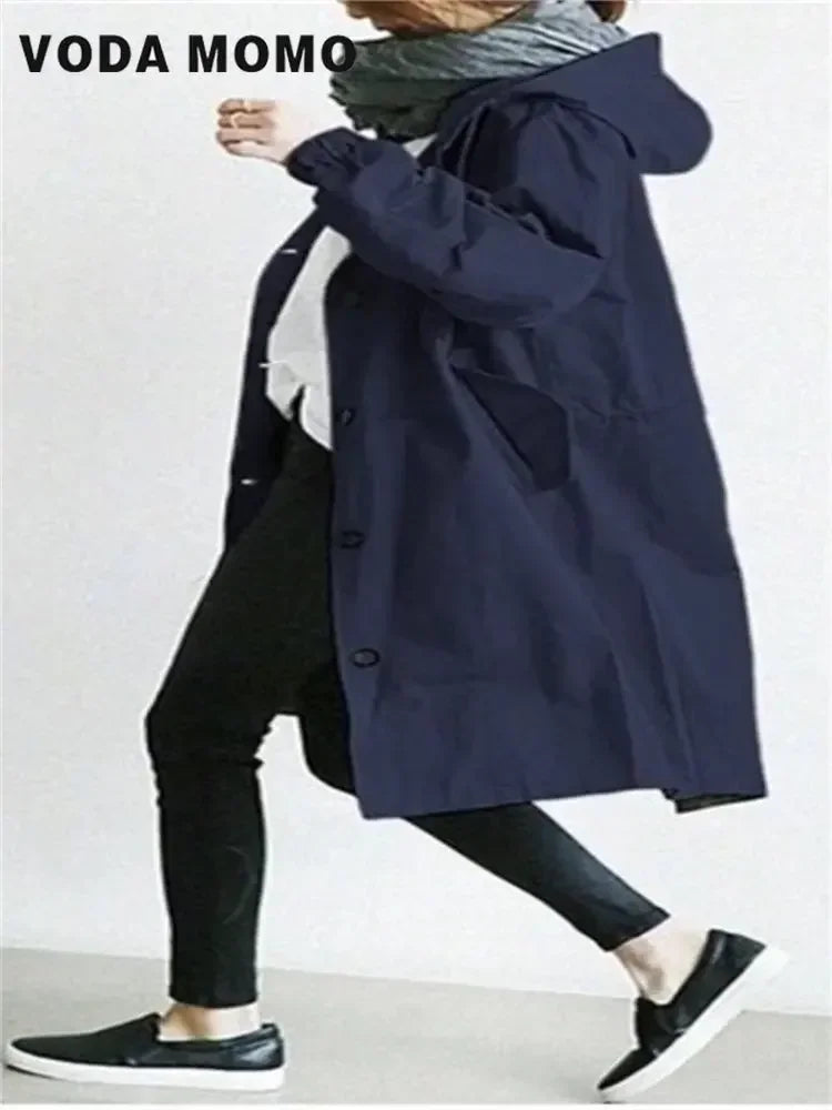 Hooded Long Overcoat