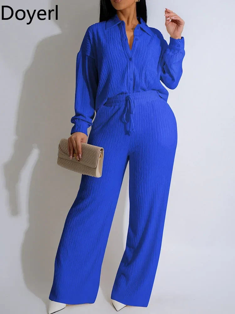 Loungewear Soft Set – Long Shirt & Wide Pants