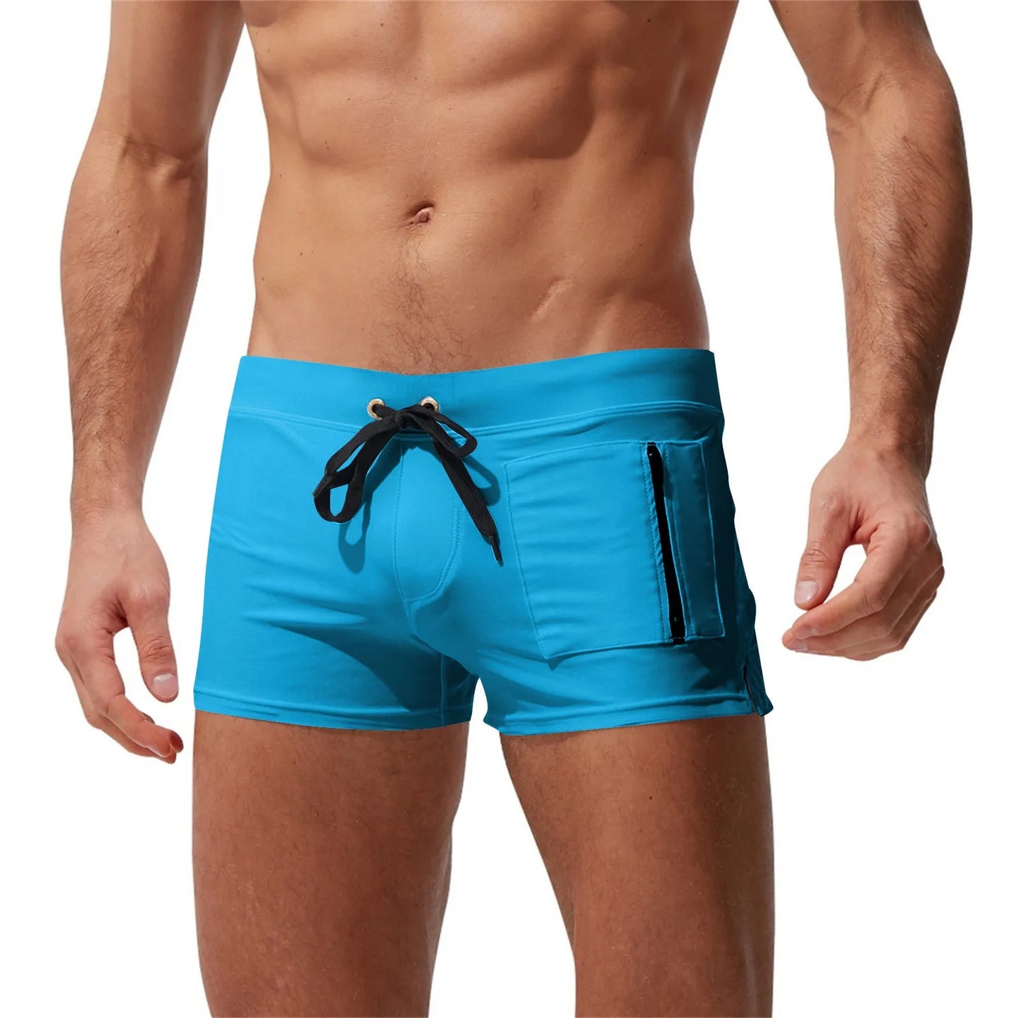 Swim Shorts with Zipper Pocket — Fast Dry Boardshort Joggers