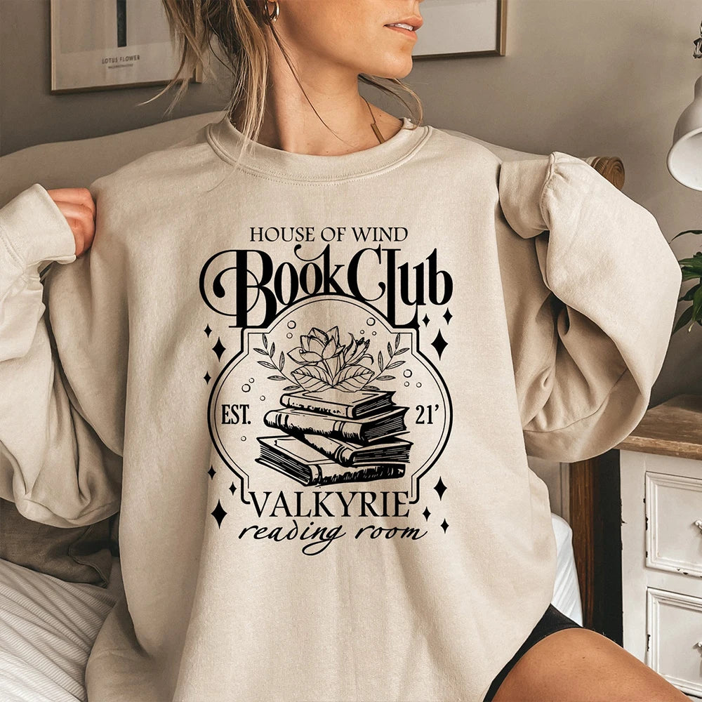 Book Club Sweatshirt — ACOTAR House of Wind Design, Cozy Literary Look