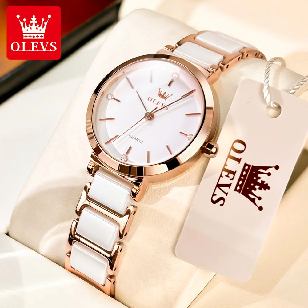 Rhinestone Fashion Watch Set – Elegant Rose Gold Design