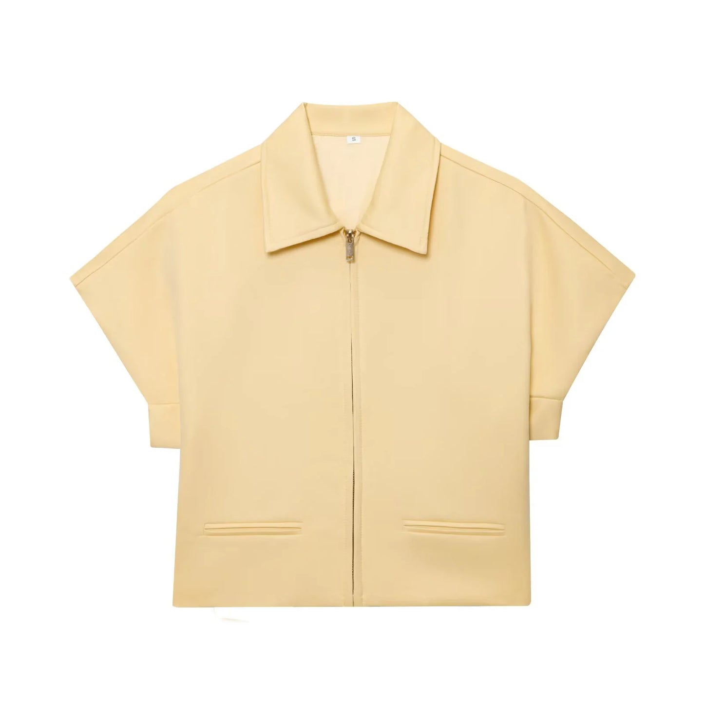 Lapel Short Coat & Wide-Leg Pants
