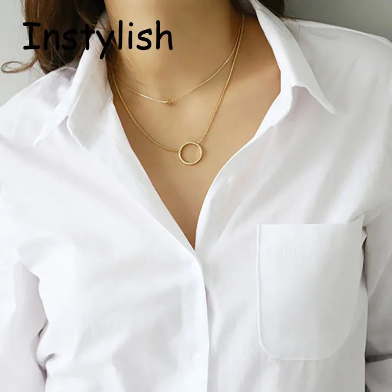 Pure Ease – Loose White Cotton Blouse for Women