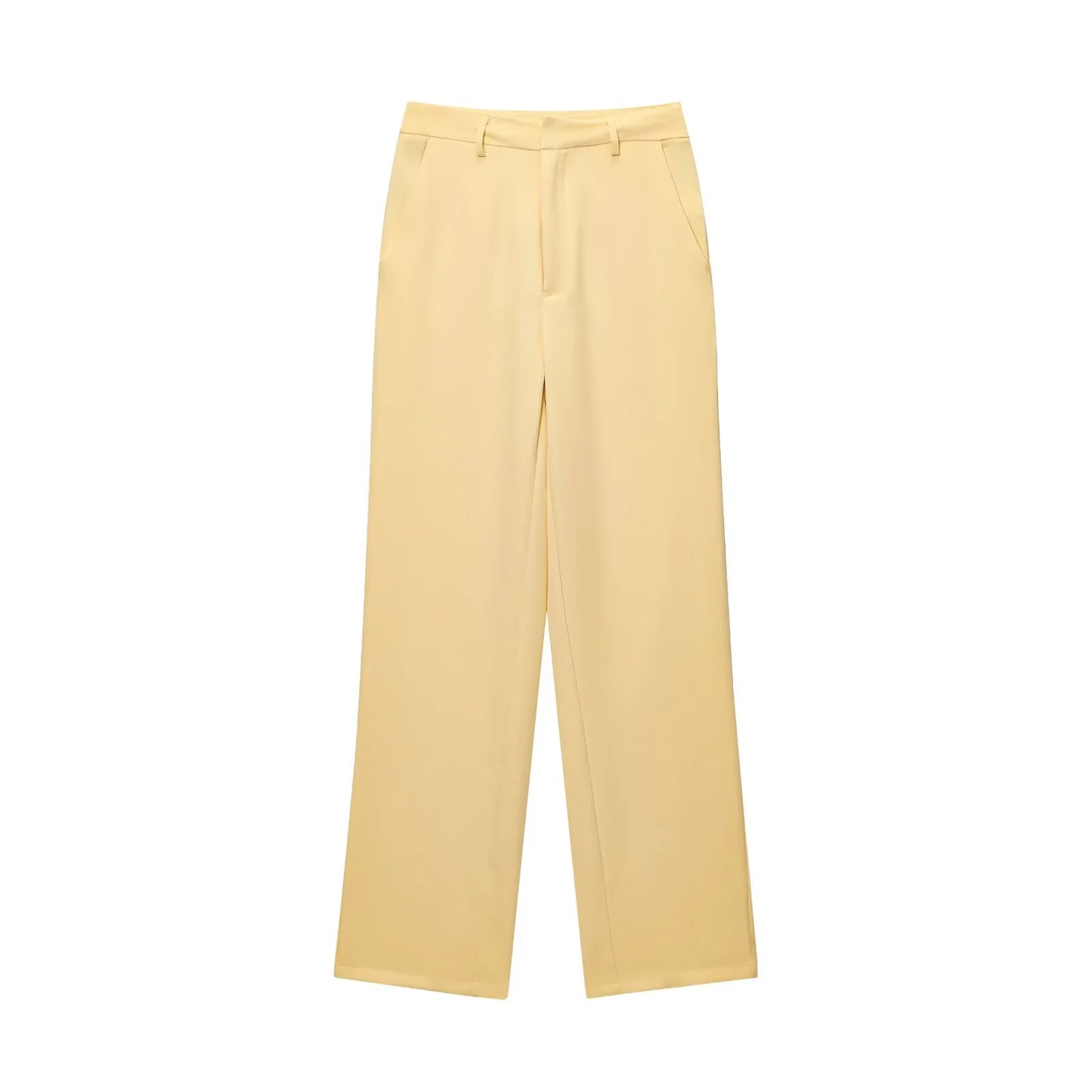 Lapel Short Coat & Wide-Leg Pants