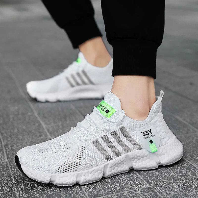 Lightweight Mesh Walking Sneakers — Plus Size Casual Tennis Shoes