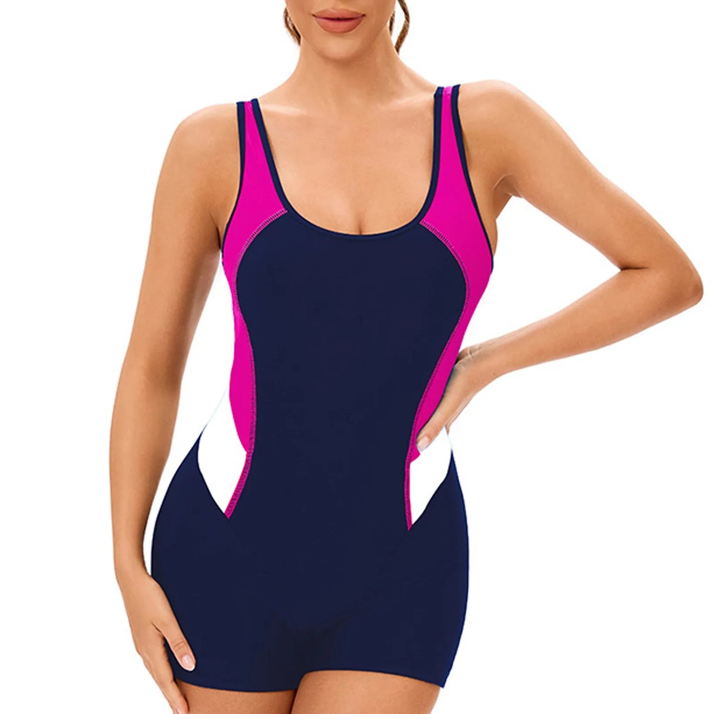 Colorblock Sport Swimsuit – Plus Size Edition