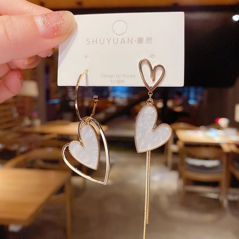 Asymmetrical Crystal Drop Earrings – Statement Geometric Design