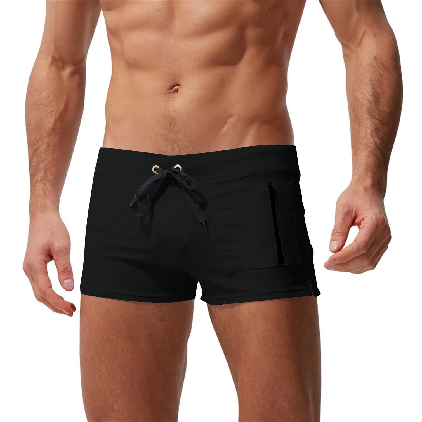 Swim Shorts with Zipper Pocket — Fast Dry Boardshort Joggers