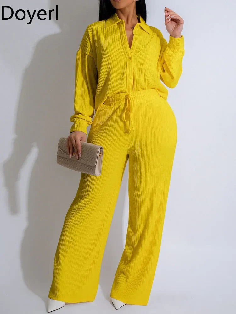 Loungewear Soft Set – Long Shirt & Wide Pants