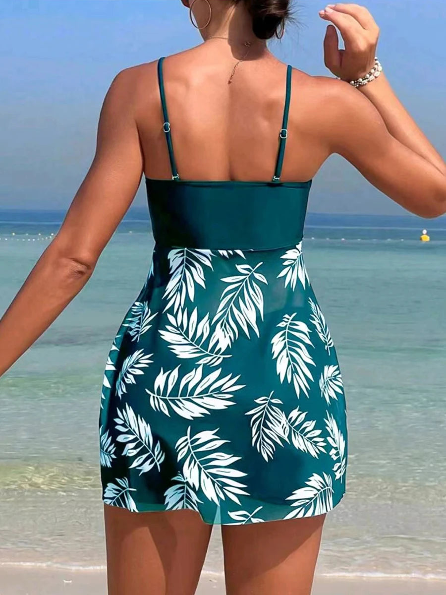 Printed Tankini with Shorts