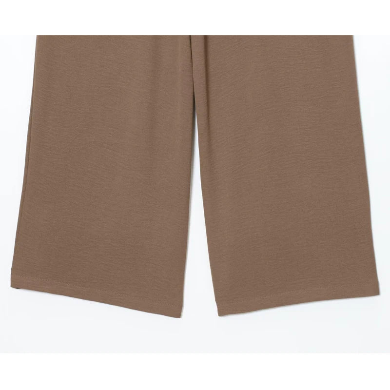 High Waist Baggy Pants & Long Sleeve Shirt Set – Summer Casual Two Piece