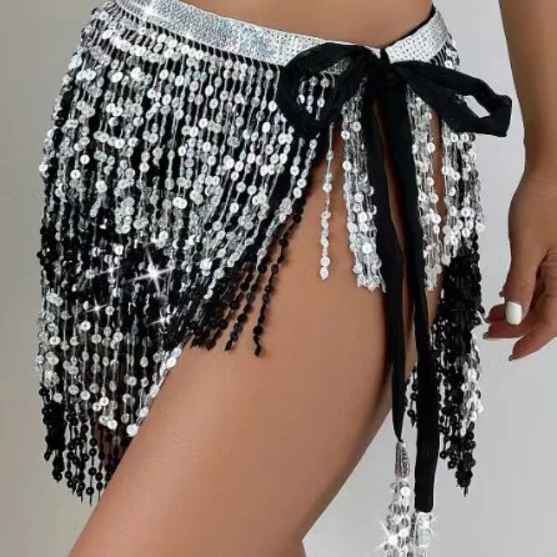 Sequin Tassel Mini Skirt — Dance & Party Ready
