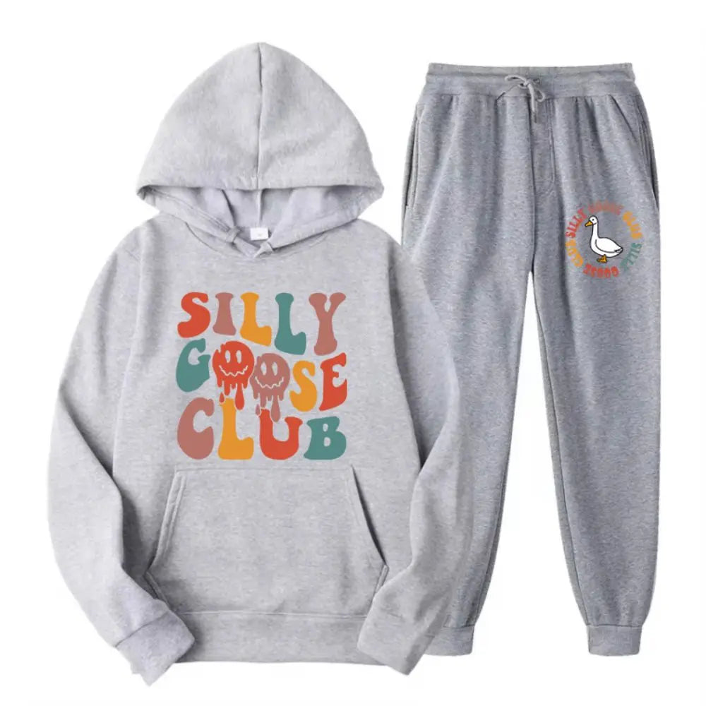 Loose Hoodie & Pants Set – Streetwear Printed Tracksuit
