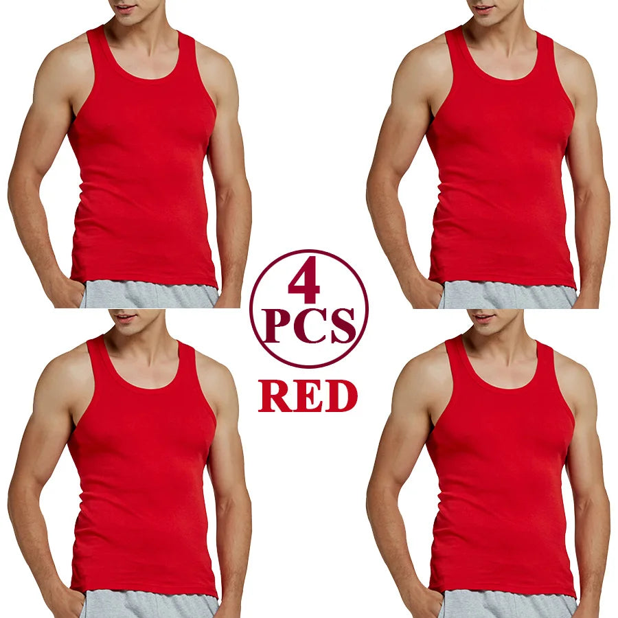 Classic Cotton Tank Pack – Slim Fit 4-Piece Set