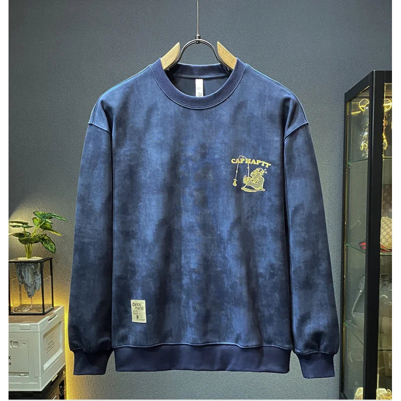 Retro Print Crewneck Sweatshirt