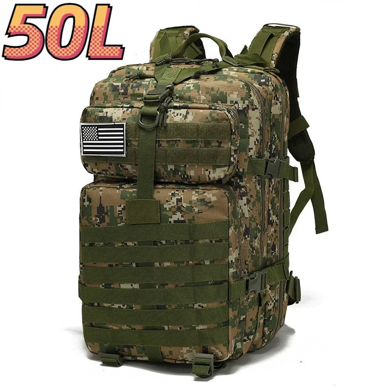RangerTrek Tactical Backpack – 30L/50L Waterproof Nylon Outdoor Bag