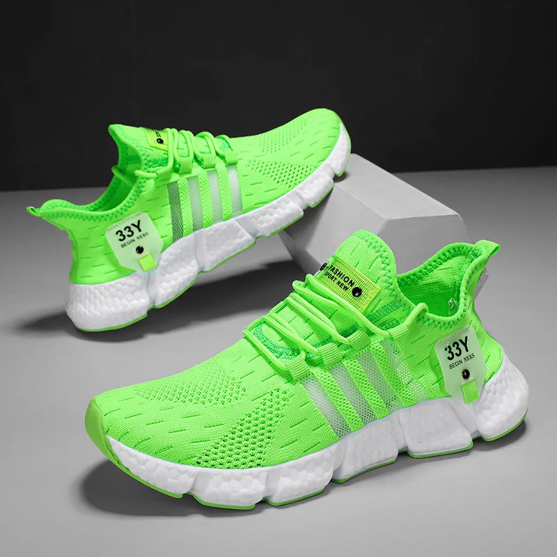 Lightweight Mesh Walking Sneakers — Plus Size Casual Tennis Shoes
