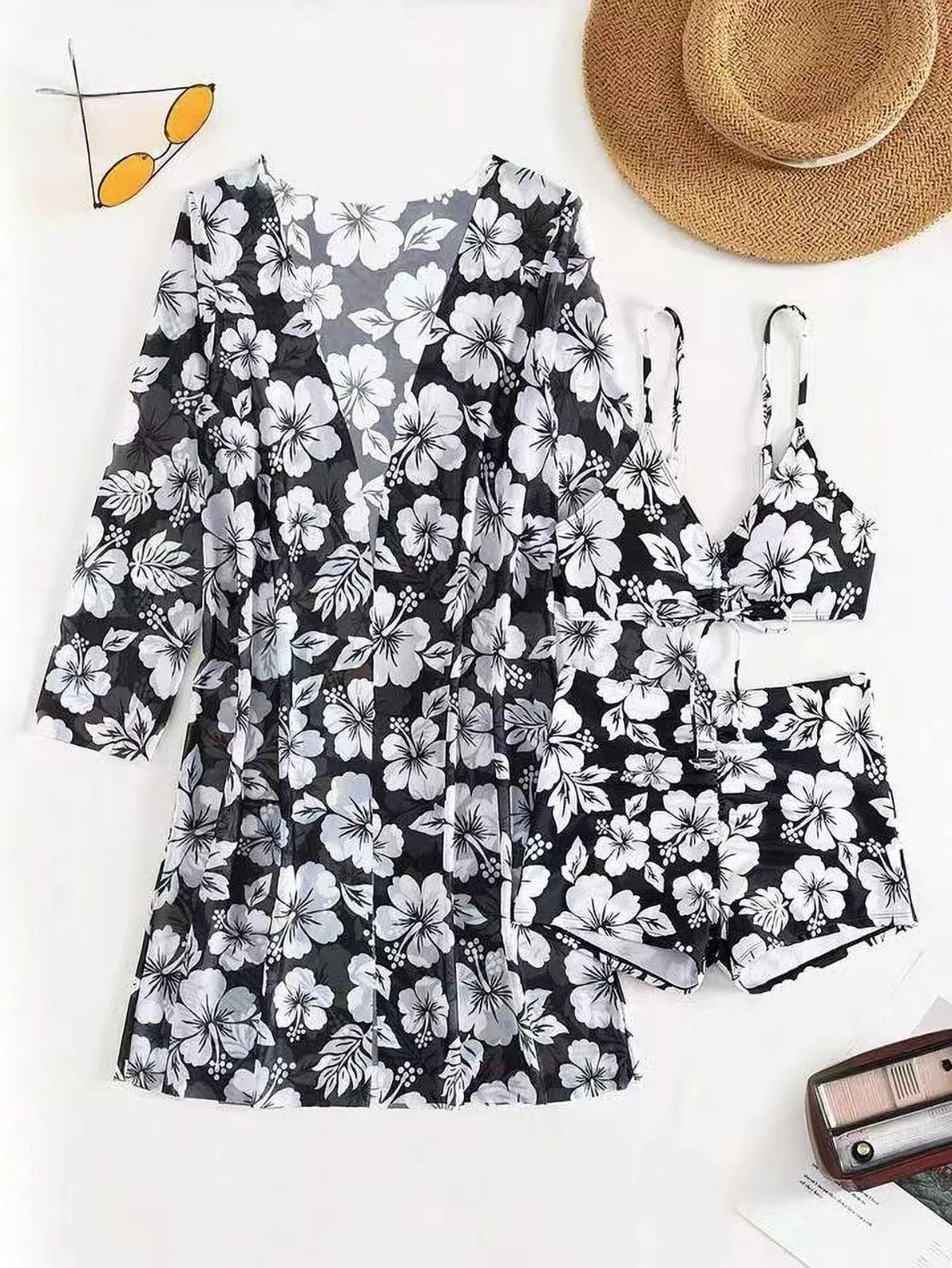 Push-Up Bikini & Wrap Skirt