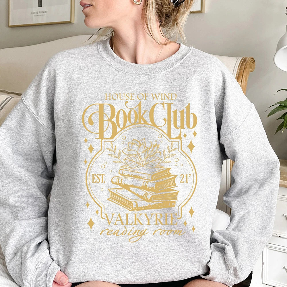 Book Club Sweatshirt — ACOTAR House of Wind Design, Cozy Literary Look