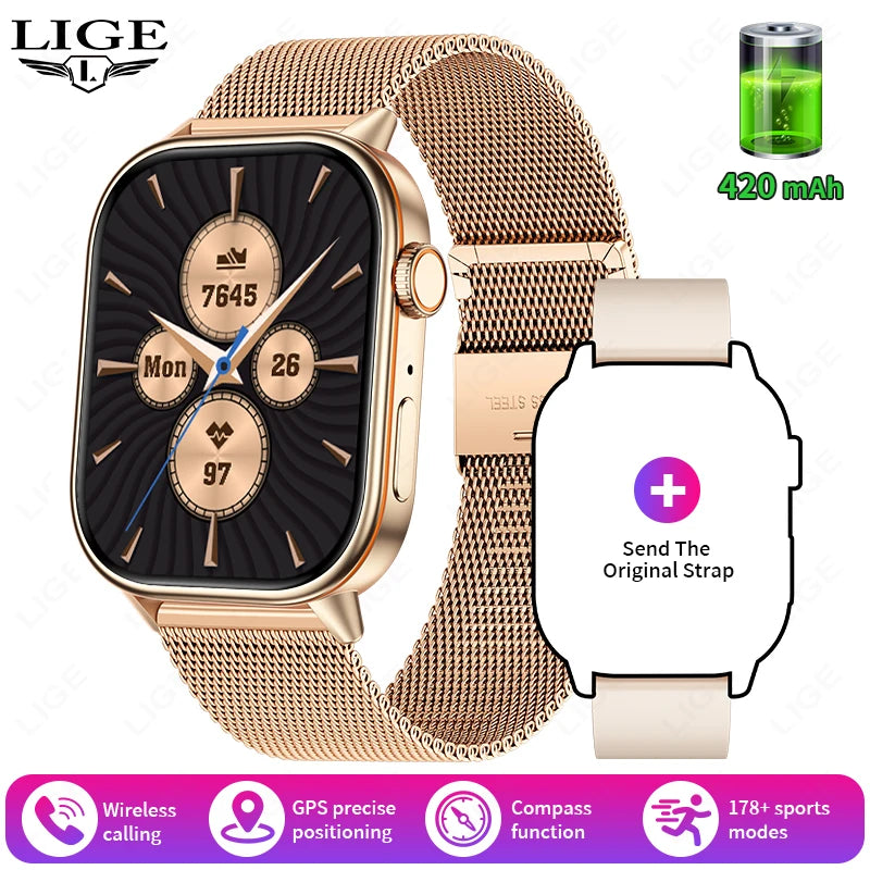 GPS Smartwatch with HD Screen – Waterproof Fitness Tracker