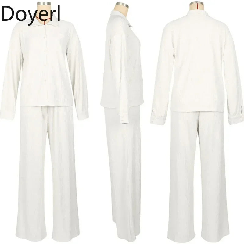 Loungewear Soft Set – Long Shirt & Wide Pants