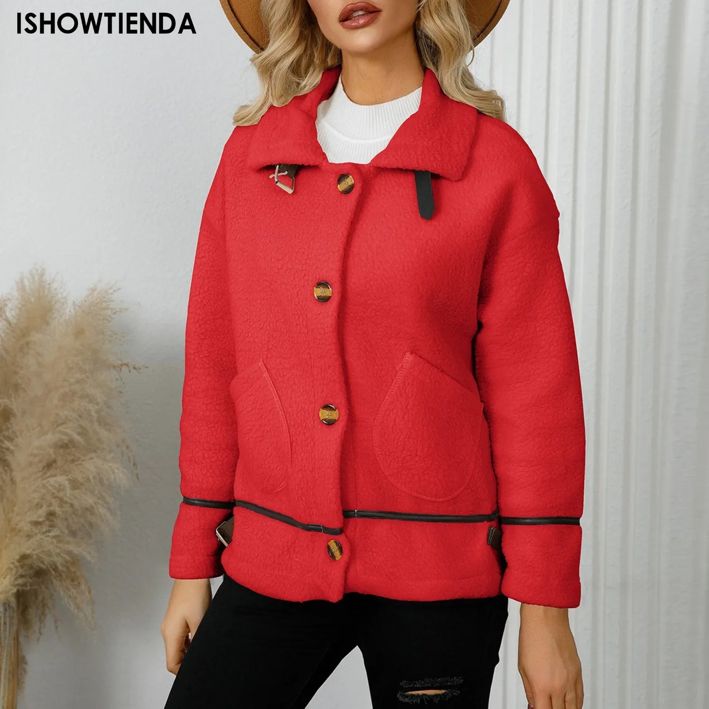 Contrast Plush Warm Jacket