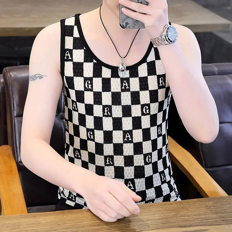 Ice Silk Mesh Tank – Slim Fit Sleeveless Base Layer