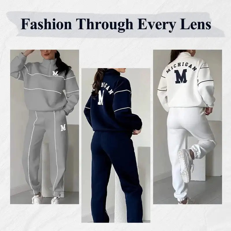 Lounge Pullover Sweatshirt & Sweatpants Set – Casual Comfort