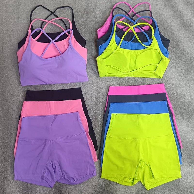 VibeFit Tracksuit – Soft Short Set with Bra