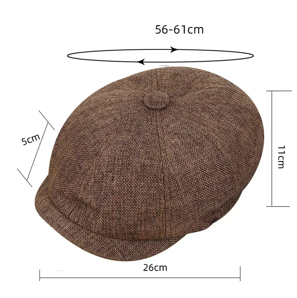 Vintage Tweed Flat Cap – Peaky Blinders Style Beret Hat for Men