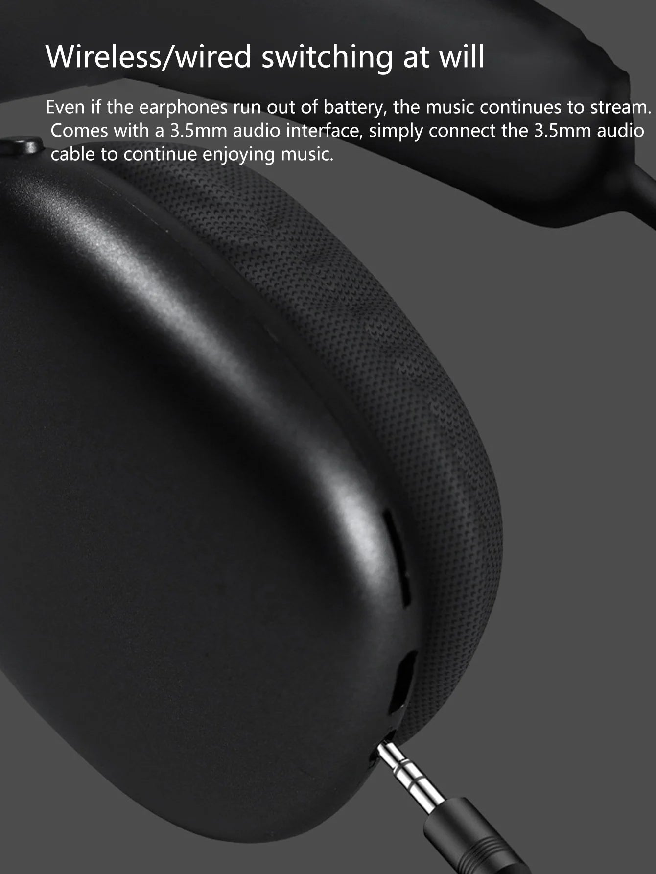Headphones Over-Ear Bluetooth com Som Surround, Dual Mode, Controle por Botões e Bateria de Ultra Longa Duração