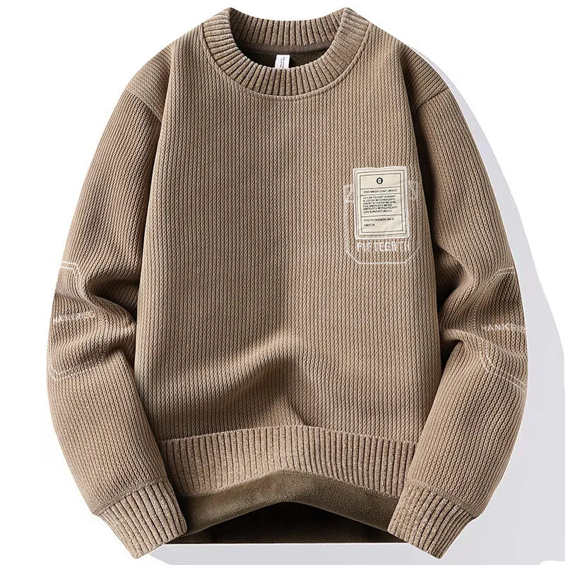 Fleece Lined Embroidered Sweater