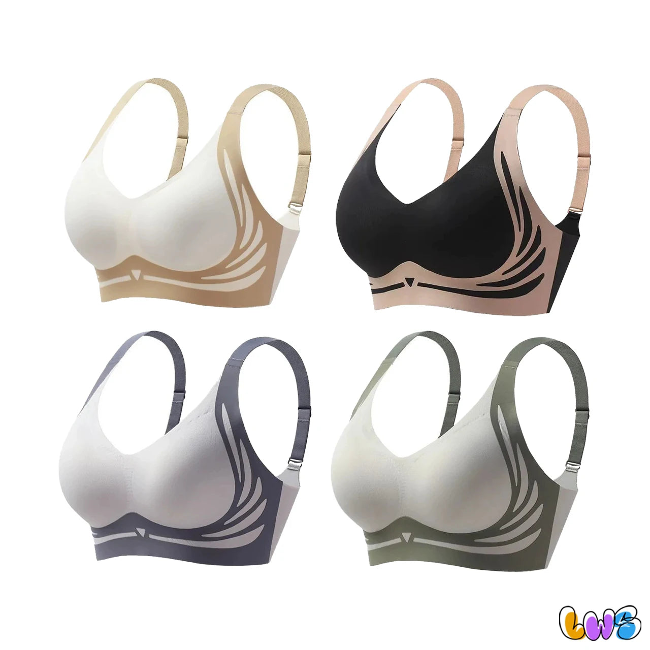 Sports Push-Up Bra – Seamless, Anti-Sag, Adjustable
