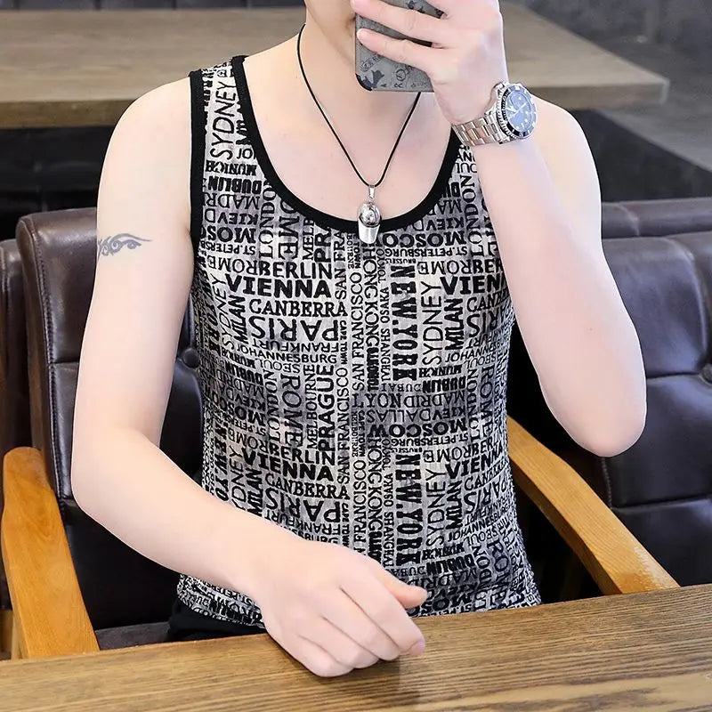 Ice Silk Mesh Tank – Slim Fit Sleeveless Base Layer