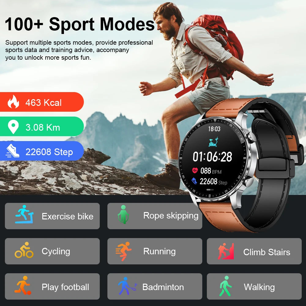 Magnetic Strap Smartwatch – Bluetooth Call, Health Monitor, Sports Features