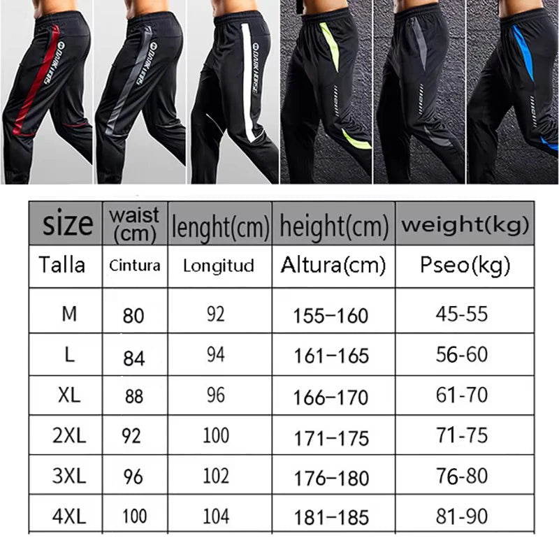 Running Pants with Zipper Pockets – Soccer Training & Jogging Trousers