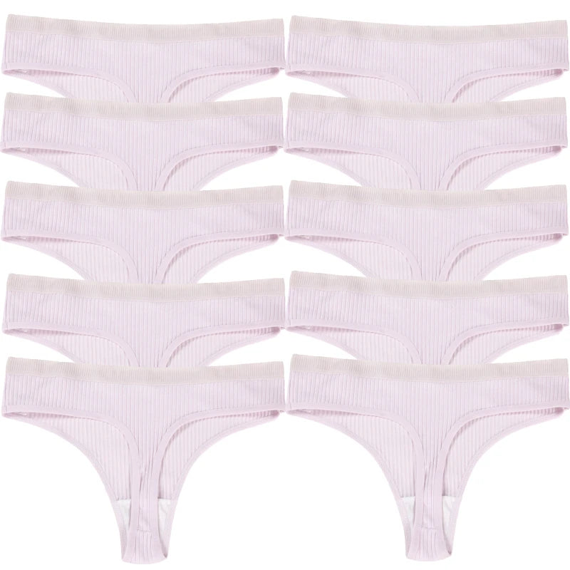 Cotton G-String Panties – Low Rise, Sexy – 3/10-Pack