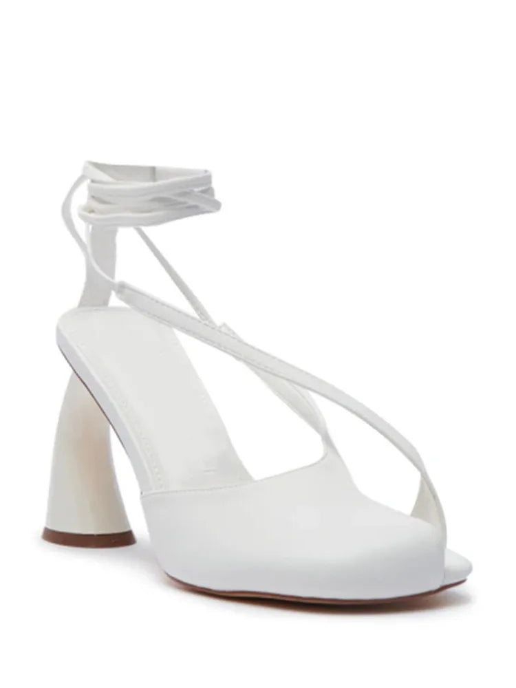 SummerFlex Sandals | Women’s Irregular Thick Heels – Stylish, Party-Ready Ankle Strap