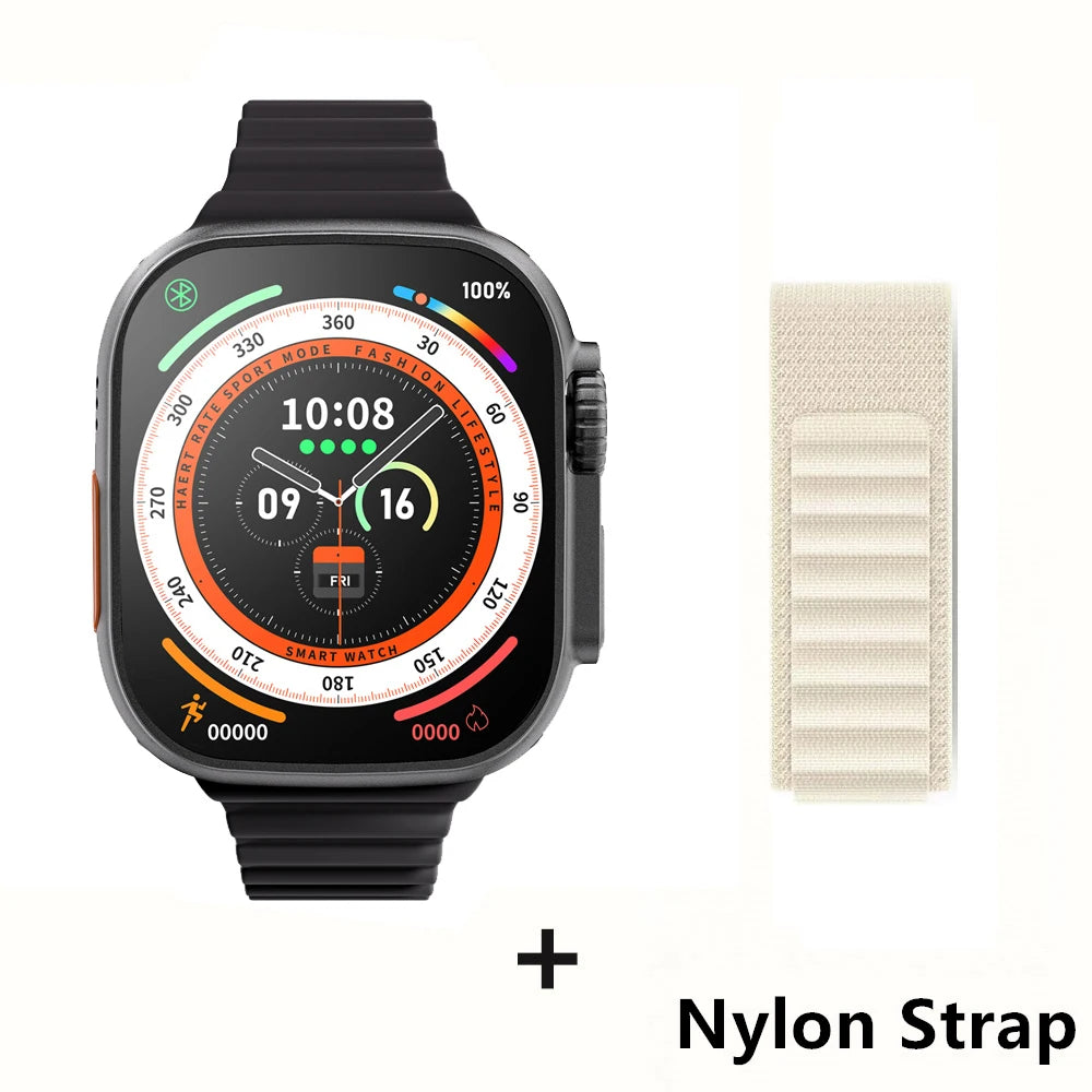Smartwatch Ultra Pro – 49mm AMOLED, Wireless Charging, Sports & Fitness Mode