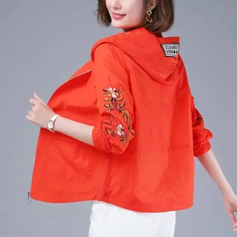 Embroidered Lightweight Summer Jacket