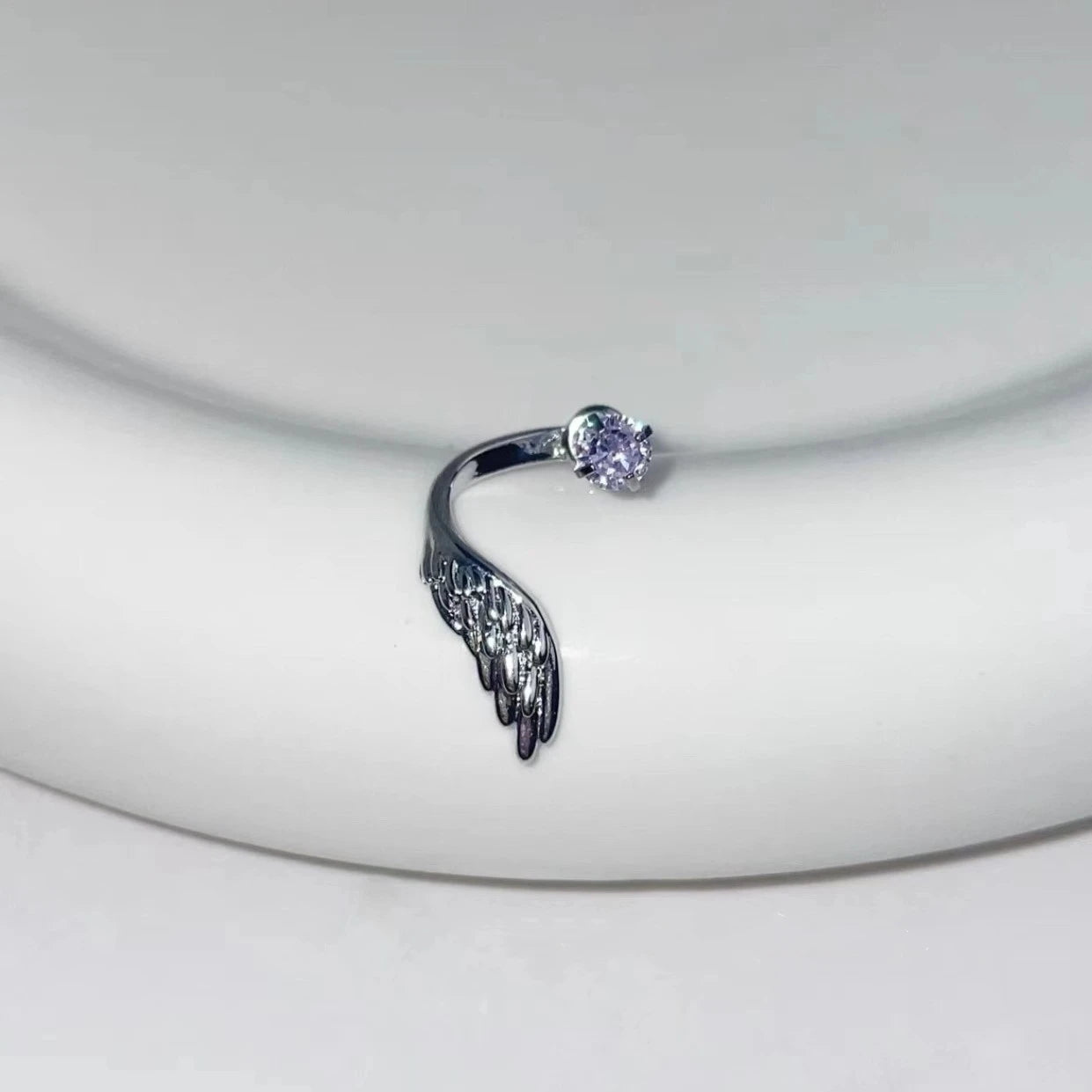 Silver Wing Ear Cuff – Fashion Zircon Detail