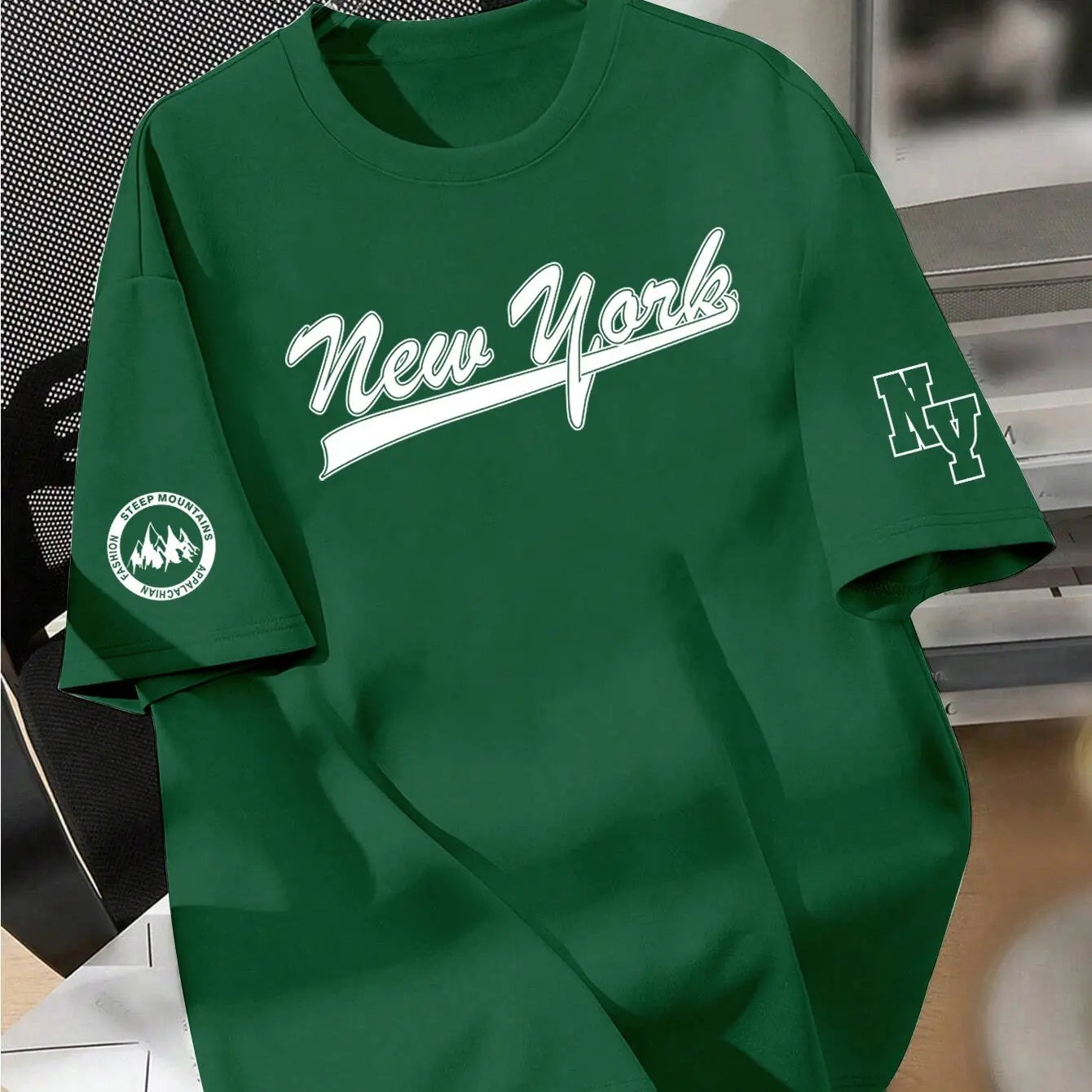 Loose Fit Cotton Tee – NYC Letter Print