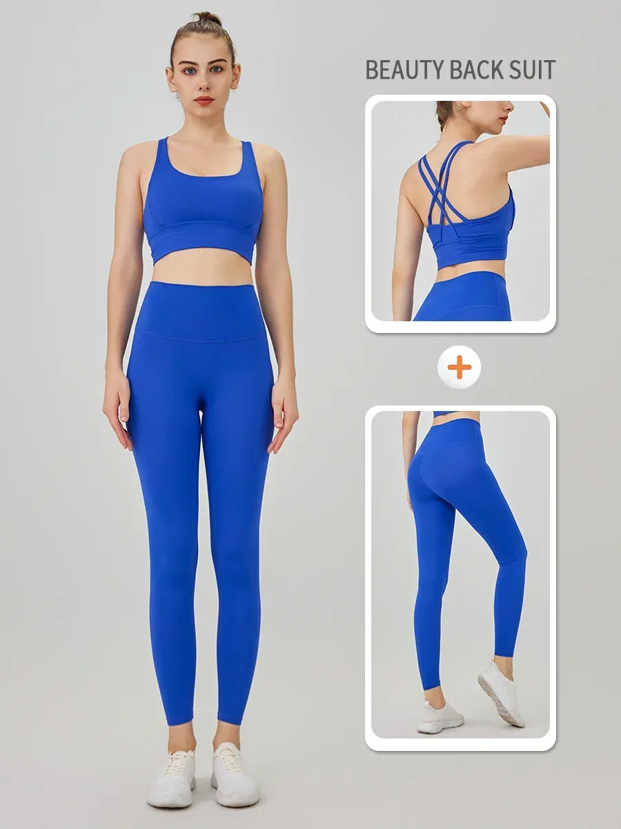 2-Piece Yoga Tracksuit — Women's Athletic Wear Sports Bra & Leggings Fitness Gym Outfit