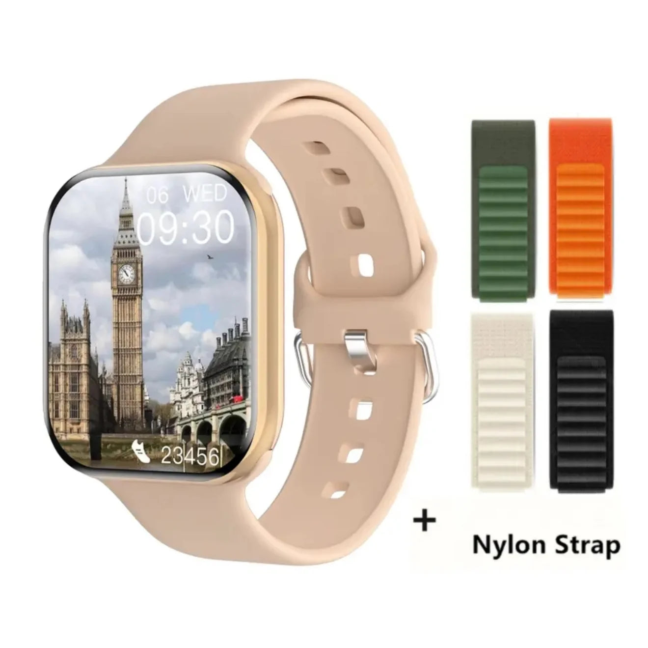 Smartwatch with Body Temp & GPS – NFC, Always-On Display, Sport Design