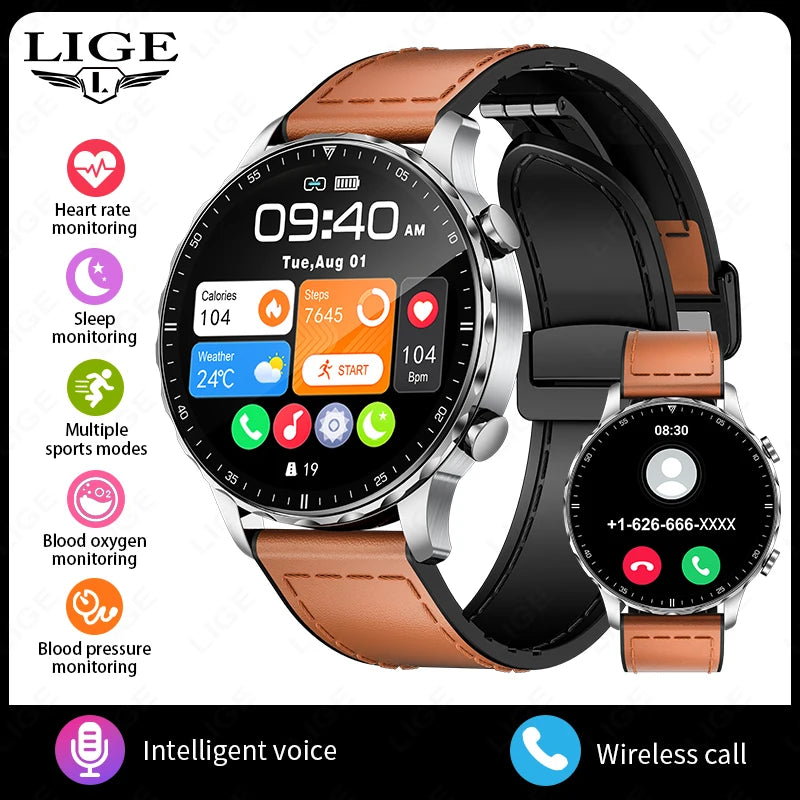 Magnetic Strap Smartwatch – Bluetooth Call, Health Monitor, Sports Features